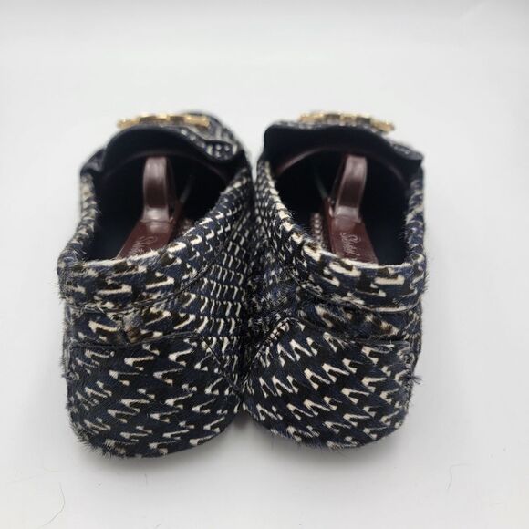 Tory Burch Calf Hair Horsebit Loafers Size 8.5 Slip On - Picture 11 of 14